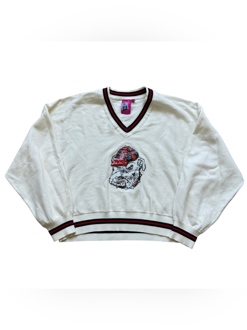 Queen of Sparkles Georgia Bulldogs Sequin Sweater Preppy Gameday Football XS